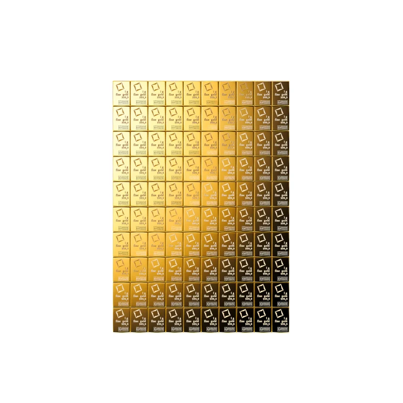 Valcambi Suisse 100x 1 gram Gold CombiBar™ (In Assay) - Image 4